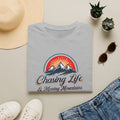 Chasing Life & Moving Mountains T-Shirt — Retro Mountain Adventure Tee