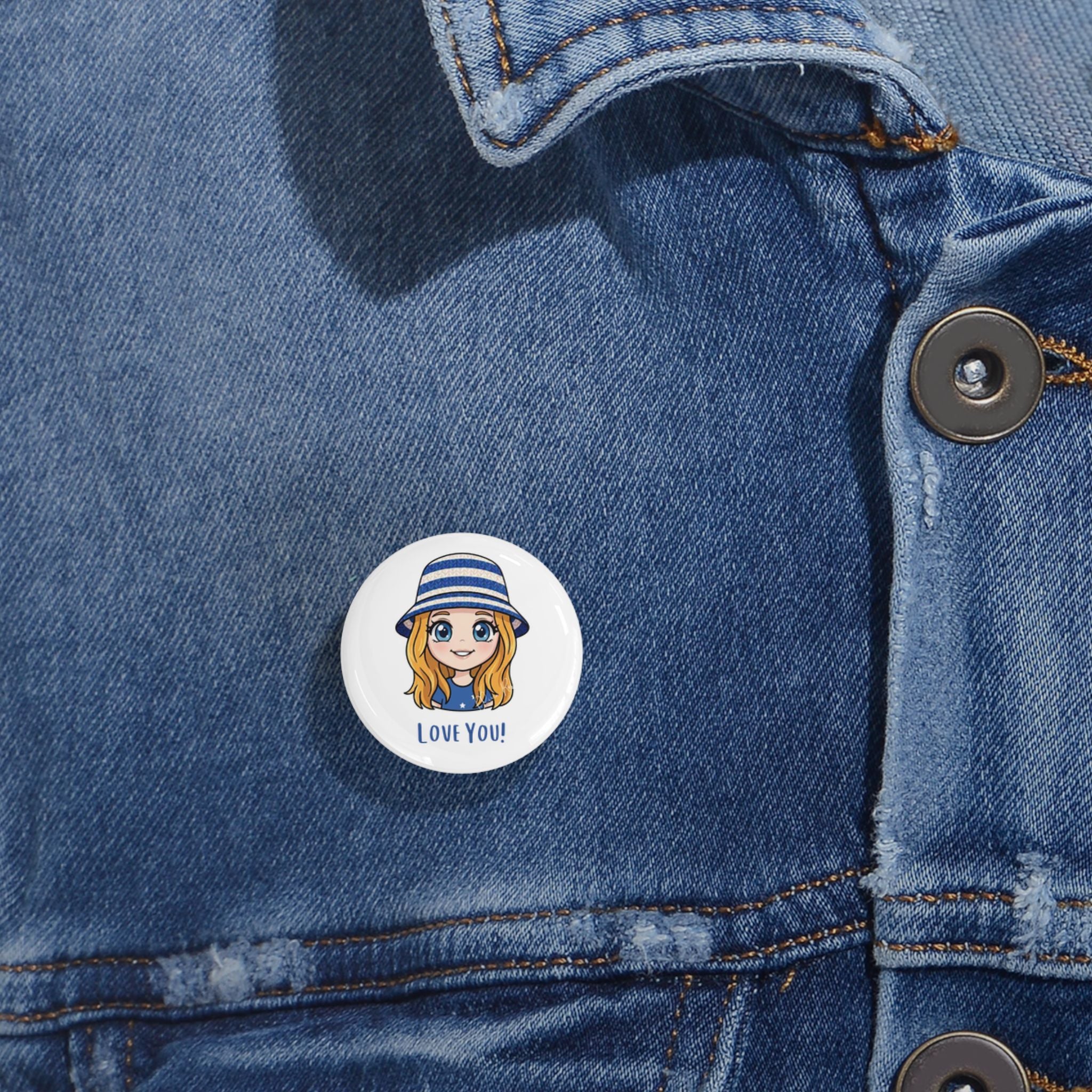 “Love You!” Enamel Style Pin for Jackets, Bags & Gifts