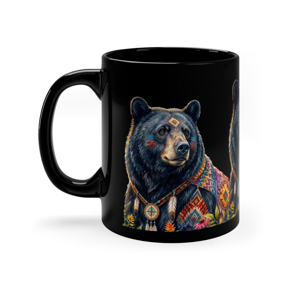 Black Bear Coffee Mug — 11oz Black Ceramic