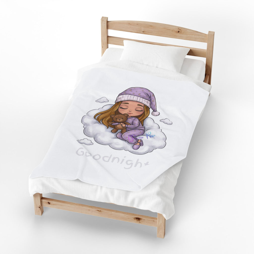 Goodnight Velveteen Plush Blanket – Olivia Rose