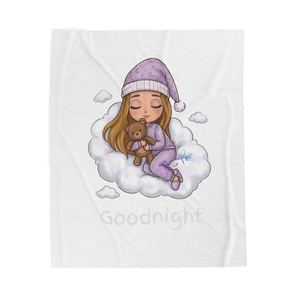 Goodnight Velveteen Plush Blanket – Olivia Rose