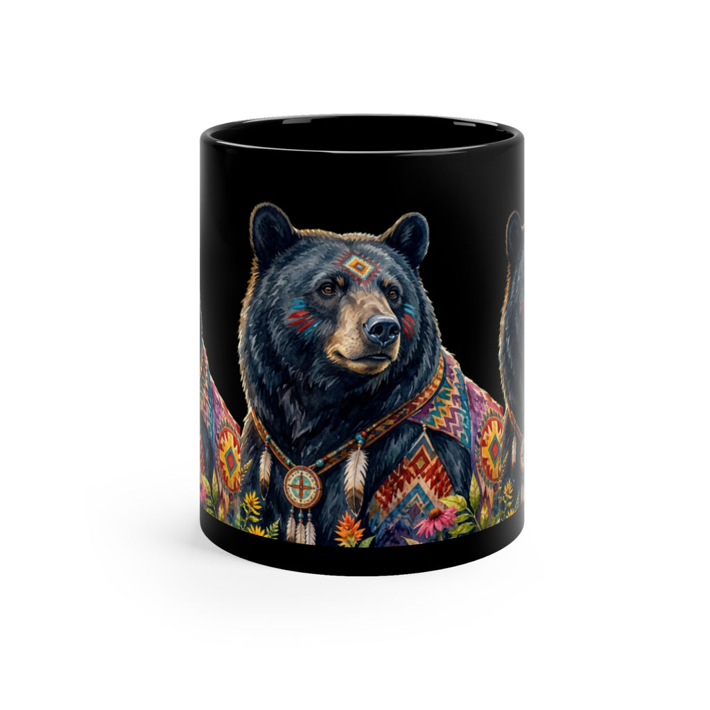 Black Bear Coffee Mug — 11oz Black Ceramic