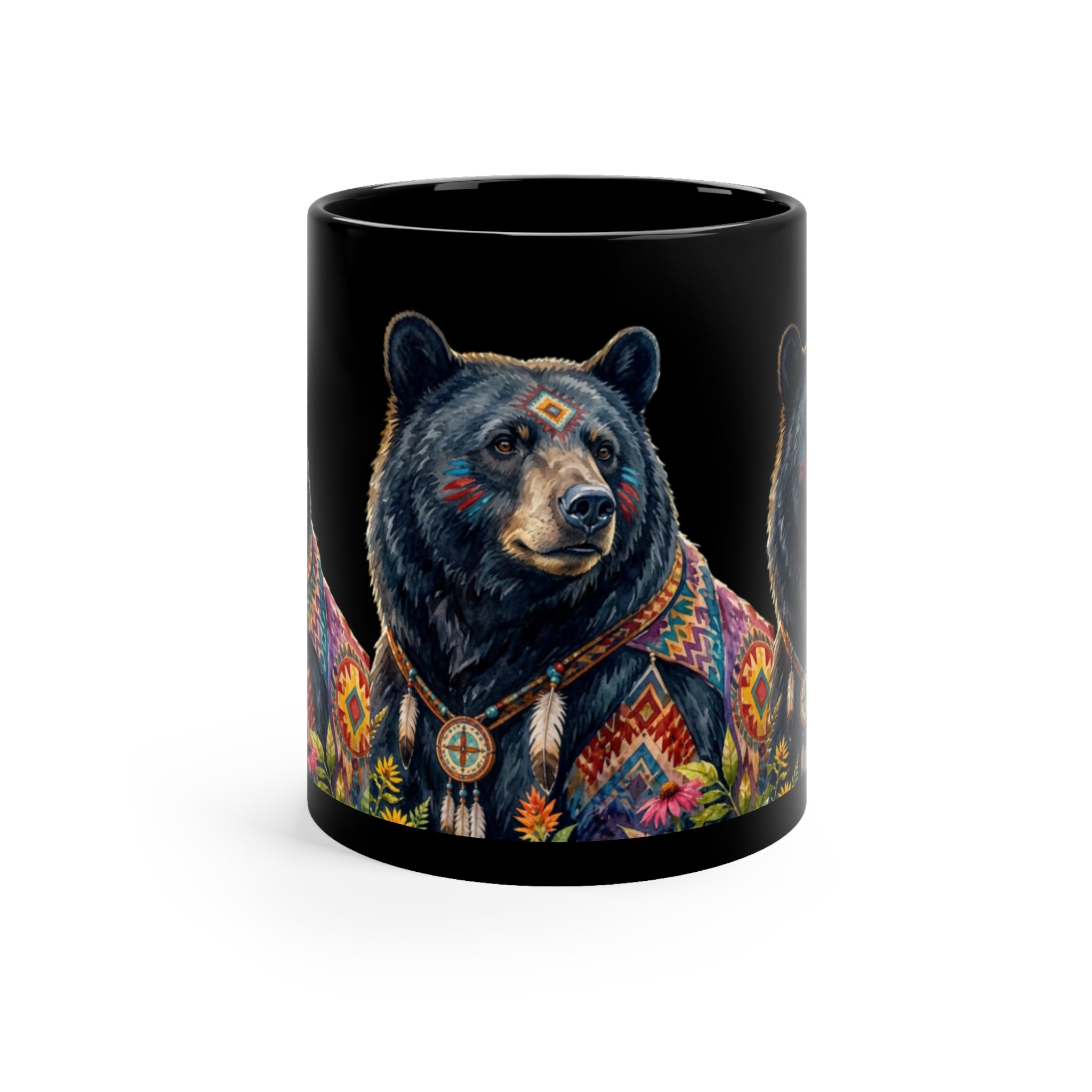 Black Bear Coffee Mug — 11oz Black Ceramic