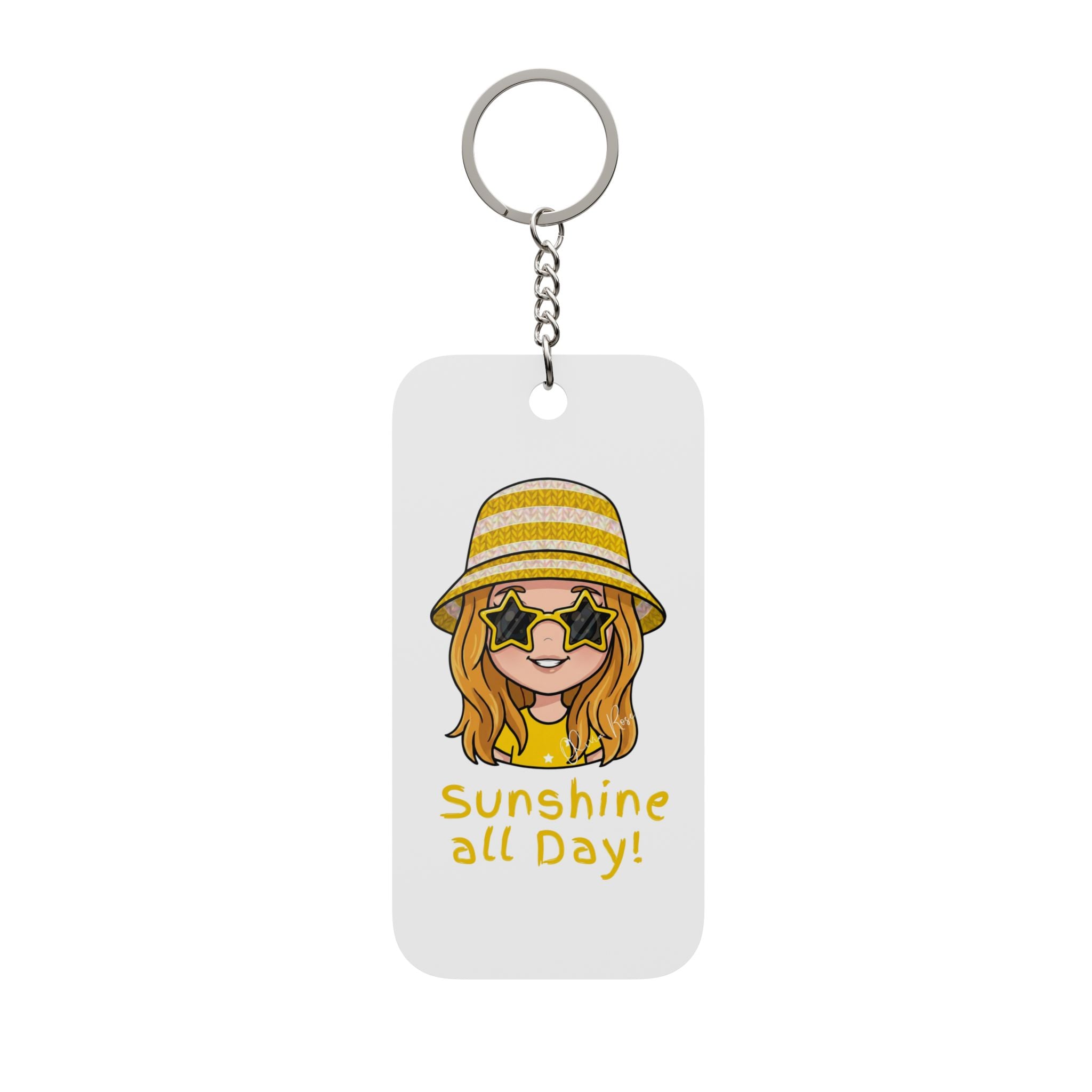Sunshine All Day Personalized Keychain