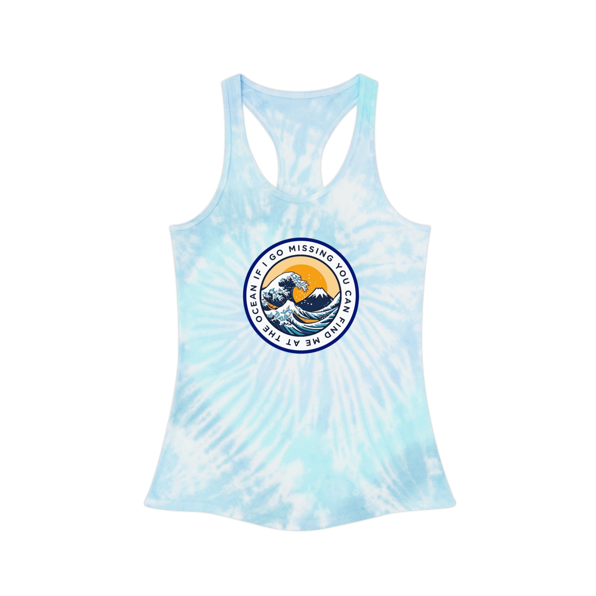 Ocean Wave Tie-Dye Racerback Tank