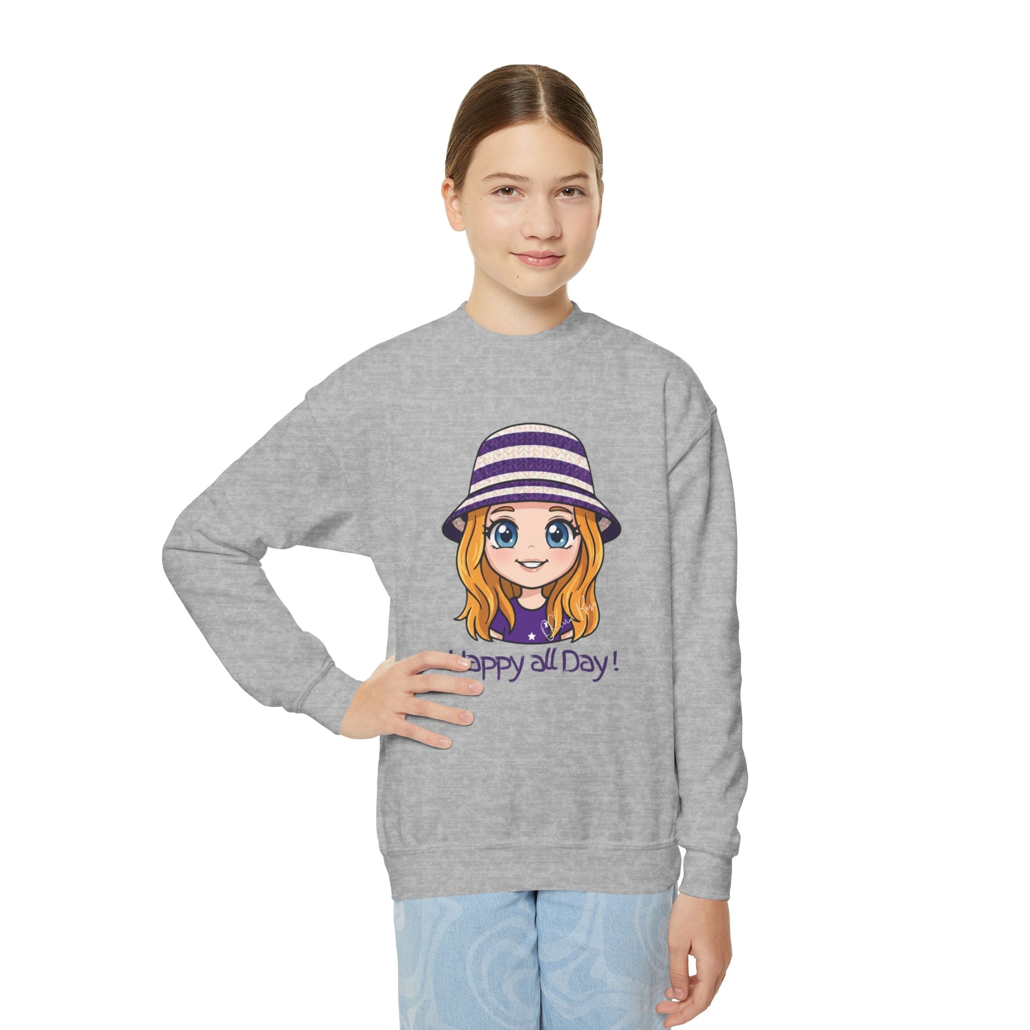 Happy all Day! Crewneck Sweatshirt