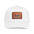 Chasing Life Leather Patch Baseball Cap — Vintage Mountain Adventure Hat