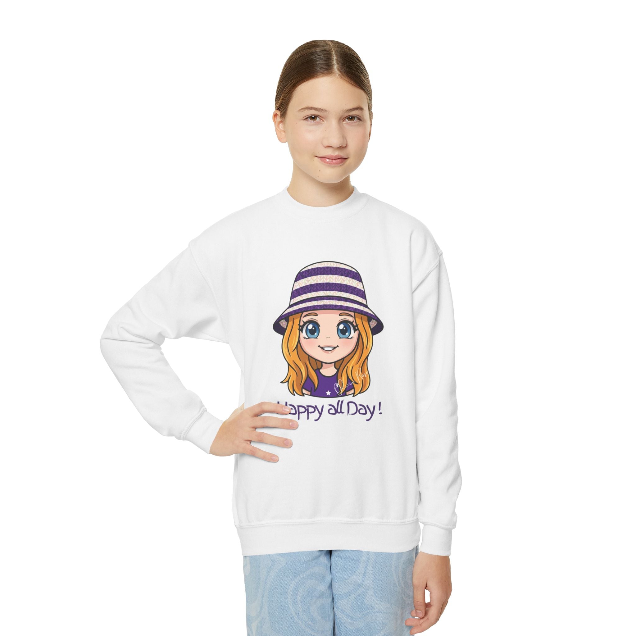 Happy all Day! Crewneck Sweatshirt